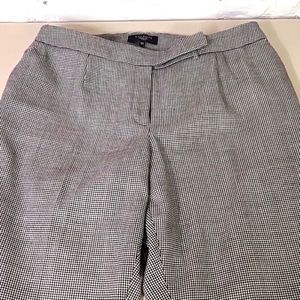 Talbots 16W Plus Herringbone Black and White Wool Pants